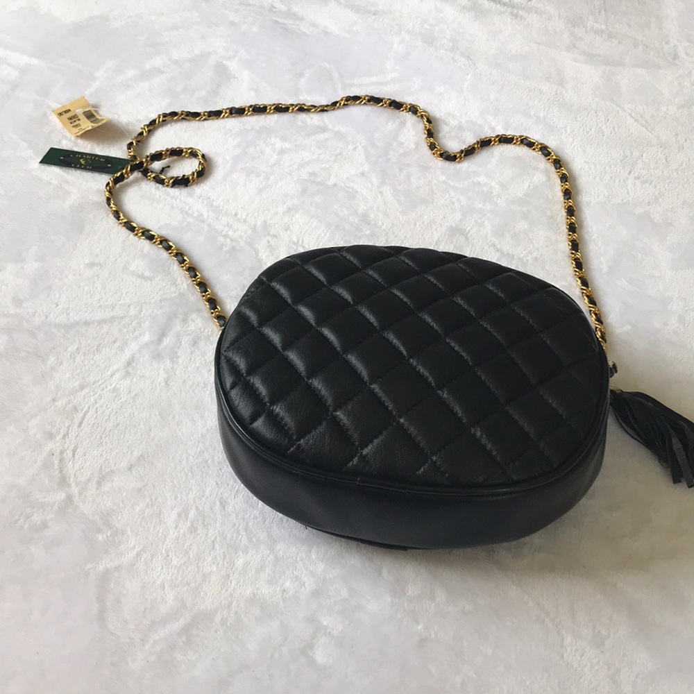 Retro Charter Club Black Faux Leather Purse - Picture 4 of 5